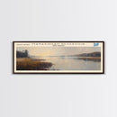 Mirror Lake Utah Framed Canvas Print, Lake House Decor, Panoramic Wall Art, Travel Poster, Landscape Painting, Bedroom Decor