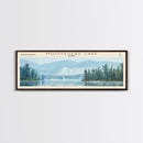 Moosehead Lake Framed Canvas Print, Lake House Decor, Panoramic Wall Art, Travel Poster, Beautiful Landscape Painting, Living Room Decor