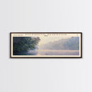 Mosquito Reservoir Ohio Framed Canvas Print, Lake House Decor, Panoramic Wall Art, Travel Poster, Beautiful Landscape Painting, Modern Art