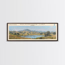 Nulvororok Lake Framed Canvas Print, Lake House Decor, Panoramic Wall Art, Travel Poster, Landscape Painting, Modern Art