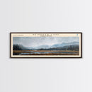 Sebago Lake Framed Canvas Print, Lake House Decor, Panoramic Wall Art, Travel Poster, Scenic Lake Scene, Living Room Decor