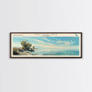 Silver Lake California Panoramic Framed Canvas Print, Lake House Decor, Wall Art, Travel Poster, Beautiful Lake Scene, Bedroom Decor