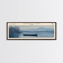 Smith Mountain Lake Virginia Panoramic Framed Canvas Print, Lake House Decor, Wall Art, Travel Poster, Beautiful Lake Scene, Modern Art
