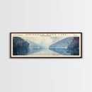 South Lake California Panoramic Framed Canvas Print, Lake House Decor, Wall Art, Travel Poster, Serene Landscape, Modern Art
