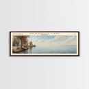 Smithville Lake Missouri Panoramic Framed Canvas Print, Lake House Decor, Wall Art, Travel Poster, Serene Lake Painting, Living Room Decor
