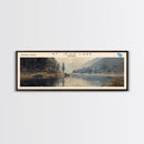 St. Jean Lake Panoramic Framed Canvas Print, Lake House Decor, Wall Art, Travel Poster, Beautiful Lake Scene, Bedroom Decor