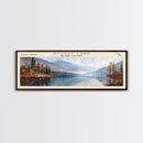 Tazlina Lake Panoramic Wall Art, Framed Canvas Print, Lake House Decor, Travel Poster, Serene Landscape, Living Room Decor, Nature Painting