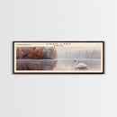 Tioga Lake California Panoramic Wall Art, Framed Canvas Print, Lake House Decor, Travel Poster, Scenic Landscape, Living Room Art