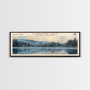 Tathlina Lake Panoramic Wall Art, Framed Canvas Print, Lake House Decor, Travel Poster, Scenic Landscape, Bedroom Decor, Nature Art