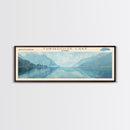 Turquoise Lake Panoramic Wall Art, Framed Canvas Print, Lake House Decor, Travel Poster, Beautiful Lake Scene, Living Room Art