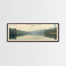 Wallum Lake Rhode Island Panoramic Wall Art, Framed Canvas Print, Lake House Decor, Travel Poster, Scenic Lake Scene, Living Room Art
