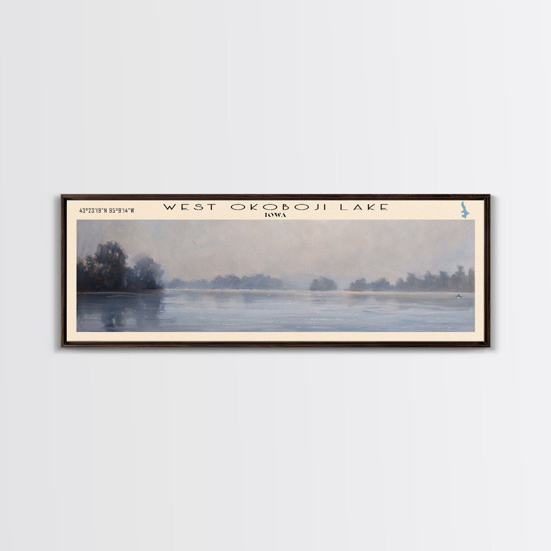 Yatesville Lake Kentucky Panoramic Wall Art, Framed Canvas Print, Lake House Decor, Travel Poster, Scenic Lake Scene, Bedroom Decor