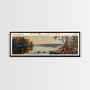 Ualik Lake Panoramic Wall Art, Framed Canvas Print, Lake House Decor, Travel Poster, Beautiful Lake Scene, Home Decor
