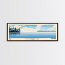 Blue Cypress Lake Florida Framed Canvas Print, Panoramic Wall Art, Midcentury Modern, Pop Art, Travel Poster, Scenic Living Room Art, Lake House Decor