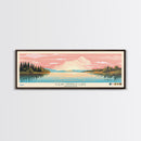 Clear Springs Lake Mississippi Framed Canvas Print, Pop Art Panoramic Travel Poster, Midcentury Modern, Wall Art, Scenic Nature Painting, Bedroom Decor, Living Room Art
