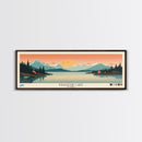 Kaghasuk Lake Alaska Framed Canvas Print, Panoramic Wall Art, Midcentury Modern, Pop Art, Bedroom Art, Travel Poster, Home Decor