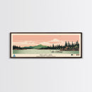 Keller Lake Northwest Territories Framed Canvas Print, Panoramic Art, Midcentury Modern, Pop Art, Living Room Wall Art, Travel Poster, Lake House Art