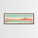 Lake Abert Oregon Framed Canvas Print, Panoramic Wall Art, Midcentury Modern, Pop Art, Bedroom Art, Travel Poster, Living Room Decor