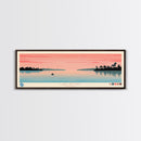 Lake Apopka Florida Framed Canvas Print, Panoramic Art, Midcentury Modern, Pop Art, Living Room Wall Art, Travel Poster, Lake House Decor