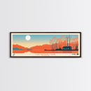 Lake Bernard Frank Maryland Framed Canvas Print, Panoramic Art, Midcentury Modern, Pop Art, Living Room Wall Art, Travel Poster, Lake House Decor