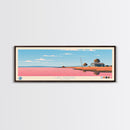 Lake Minatare Nebraska Framed Canvas Print, Panoramic Wall Art, Midcentury Modern, Pop Art, Living Room Decor, Travel Poster