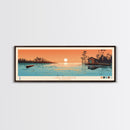 Lake Salvador Louisiana Framed Canvas Print, Panoramic Wall Art, Midcentury Modern, Pop Art, Bedroom Art, Travel Poster, Lake House Decor