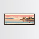 Lake Wappapello, Missouri Panoramic Wall Art Framed Canvas Print, Midcentury Modern, Pop Art, Home Decor, Travel Poster, Bedroom Art