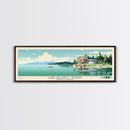 Lake William C. Bowen, South Carolina Panoramic Wall Art Framed Canvas Print, Midcentury Modern, Pop Art, Home Decor, Travel Poster, Bedroom Art