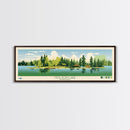 Molson Lake, Manitoba Framed Canvas Print, Panoramic Wall Art, Midcentury Modern, Pop Art, Home Decor, Travel Poster, Bedroom Art
