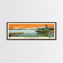 North Moose Lake, Manitoba Framed Canvas Print, Panoramic Wall Art, Midcentury Modern, Pop Art, Home Decor, Travel Poster, Bedroom Art