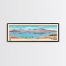 Overland Lake, Nevada Framed Canvas Print, Panoramic Wall Art, Midcentury Modern, Pop Art, Home Decor, Travel Poster, Bedroom Art