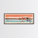 Rend Lake, Illinois Framed Canvas Print, Panoramic Wall Art, Midcentury Modern Decor, Home Decoration, Pop Art, Travel Poster