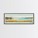 Shoshone Lake, Wyoming Framed Canvas Print, Panoramic Wall Art, Midcentury Modern Decor, Pop Art, Bedroom Decoration, Travel Poster
