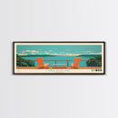 Table Rock Lake, Missouri Framed Canvas Print, Lake House Art, Midcentury Modern Decor, Pop Art, Travel Poster, Living Room Wall Art