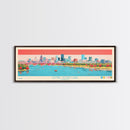 Tempe Town Lake, Arizona Framed Canvas Print, Lake House Art, Midcentury Modern Decor, Pop Art, Travel Poster, Bedroom Wall Art