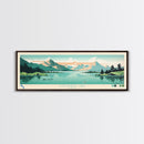Tustumena Lake, Alaska Framed Canvas Print, Lake House Decor, Midcentury Modern Art, Pop Art, Travel Poster, Living Room Wall Art