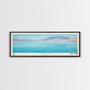 Walker Lake, Nevada Framed Canvas Print, Panoramic Lake House Decor, Midcentury Modern Art, Pop Art, Travel Poster, Bedroom Wall Art
