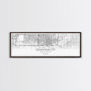 Panoramic Oklahoma City Map, Oklahoma Art, Map Print, Minimalist Wall Art, Canvas Art, Housewarming Gift, Street Map Art, Closing Gift