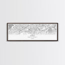 Panoramic Oslo City Map, Norway Art, Map Print, Minimalist Wall Art, Canvas Art, Housewarming Gift, Street Map Art, Closing Gift
