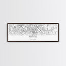 Panoramic Raleigh City Map, North Carolina Art, Map Print, Minimalist Wall Art, Canvas Art, Housewarming Gift, Street Map Art, Closing Gift