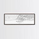 Panoramic Sacramento City Map, California Art, Map Print, Minimalist Wall Art, Canvas Art, Housewarming Gift, Street Map Art, Closing Gift