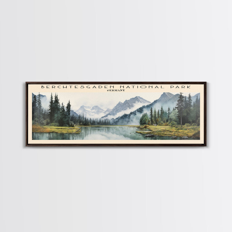 Berchtesgaden National Park COUNTRY Travel Poster Print, Framed Canvas Print, COUNTRY Travel Art, Wood Framed Art, Wall Hanging, Home Decor