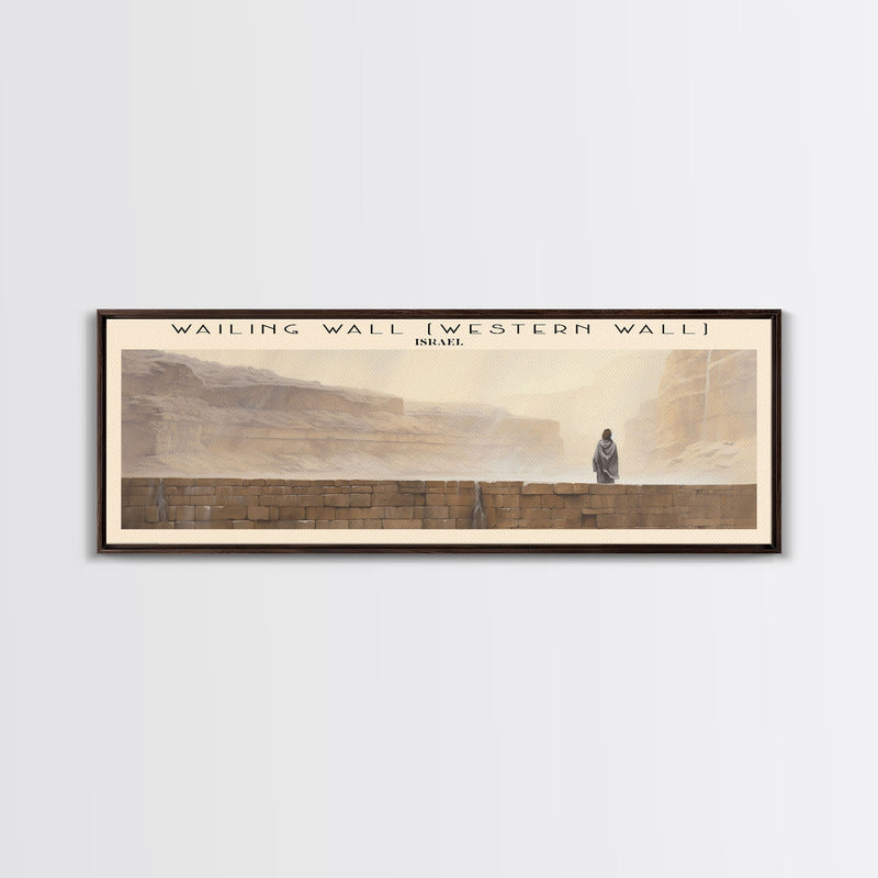 Wailing Wall COUNTRY | Framed Travel Poster Canvas Print | Trendy Wall Art | Watercolor Painting | Living Room Art | Unique Art