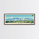 Ashgabat, Turkmenistan Panoramic Travel Poster Canvas Print, Ashgabat, Turkmenistan Painting, Turkmenistan Art, Ashgabat Panoramic Travel Art, Travel Painting