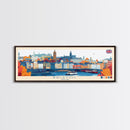 Bristol, England Panoramic Travel Poster Canvas Print, Bristol, England Painting, England Art, Bristol Panoramic Travel Art, Travel Painting