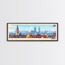 Coventry, England Travel Poster Panoramic Canvas Print, Coventry, England Painting, England Art, Coventry Travel Art, Guest Room Painting