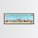 Faisalabad, Pakistan Panoramic Travel Poster Canvas Print, Faisalabad, Pakistan Painting, Pakistan Art, Faisalabad Panoramic Travel Art, Travel Painting