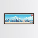 Guangzhou, China Panoramic Travel Poster Canvas Print, Guangzhou, China Painting, China Art, Guangzhou Travel Art, Guest Room Painting