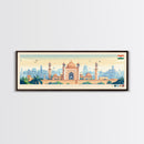 Hyderabad, India Panoramic Travel Poster Canvas Print, Hyderabad, India Painting, India Art, Hyderabad Travel Art, Guest Room Painting