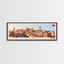 Meknes, Morocco Panoramic Travel Poster Canvas Print, Meknes, Morocco Painting, Morocco Art, Meknes Travel Art, Guest Room Painting